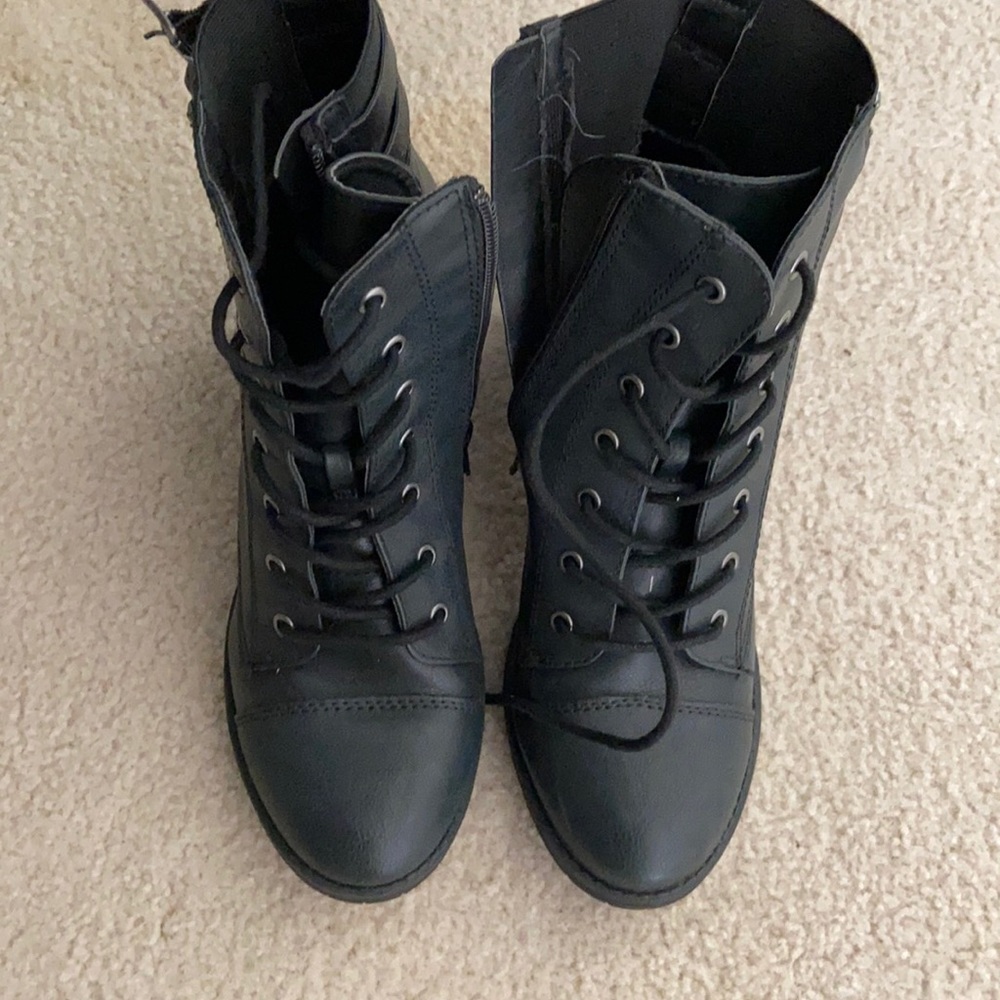 Cute black heeled boots